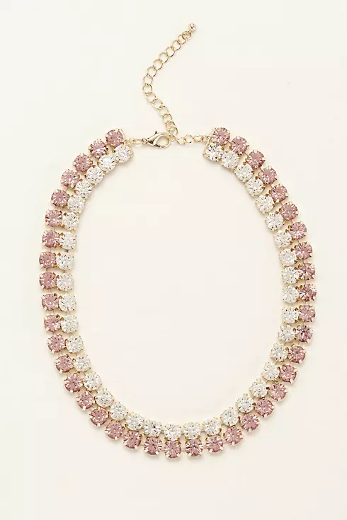Two Tone Crystal Necklace Image 2