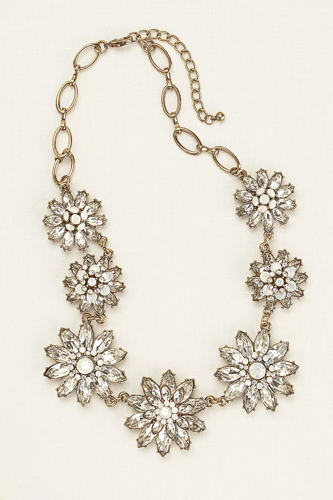 Layered Floral Motif Statement Necklace Image