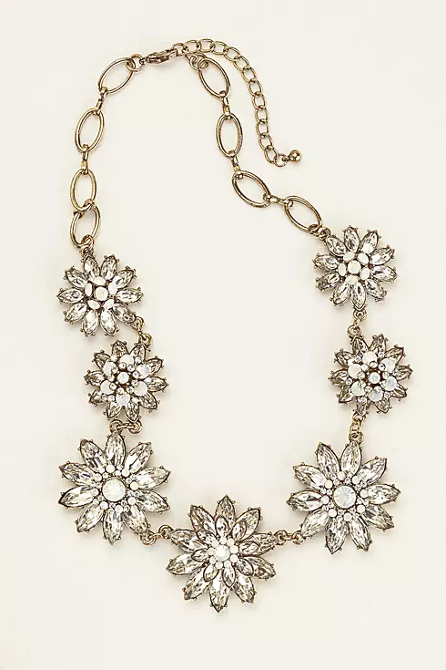 Layered Floral Motif Statement Necklace Image 1