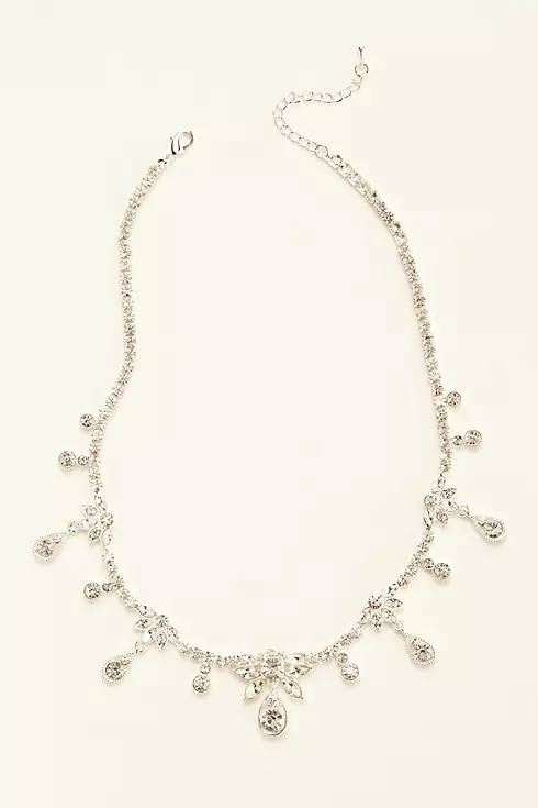 Crystal Dangle Drop Necklace Image 1