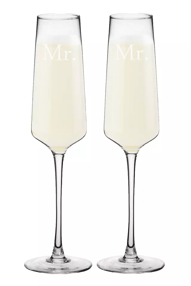 Couples Wedding 9.5 oz Champagne Estate Glasses Image 8