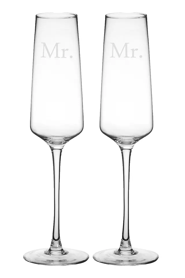 Couples Wedding 9.5 oz Champagne Estate Glasses Image 5