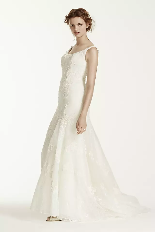 Melissa Sweet Venise Lace Tumpet Wedding Dress Image