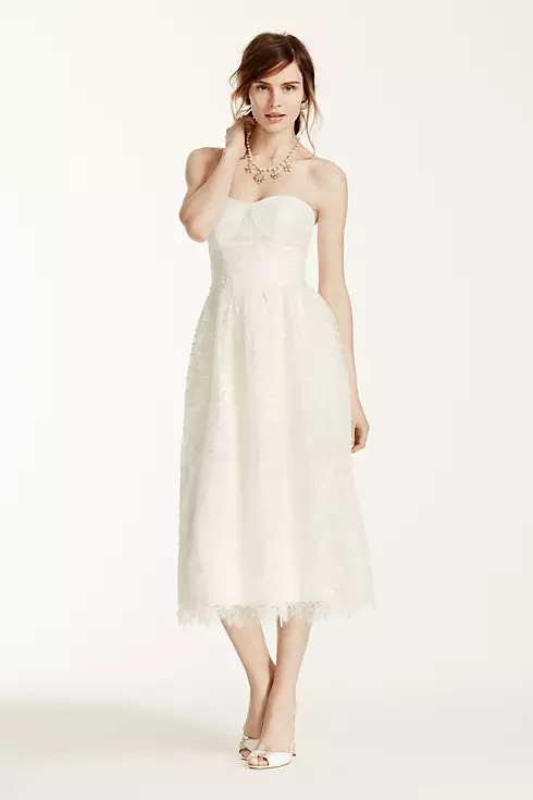 Melissa Sweet Short Lace Wedding Dress Image 1