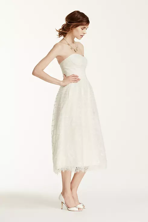Melissa Sweet Short Lace Wedding Dress Image 3