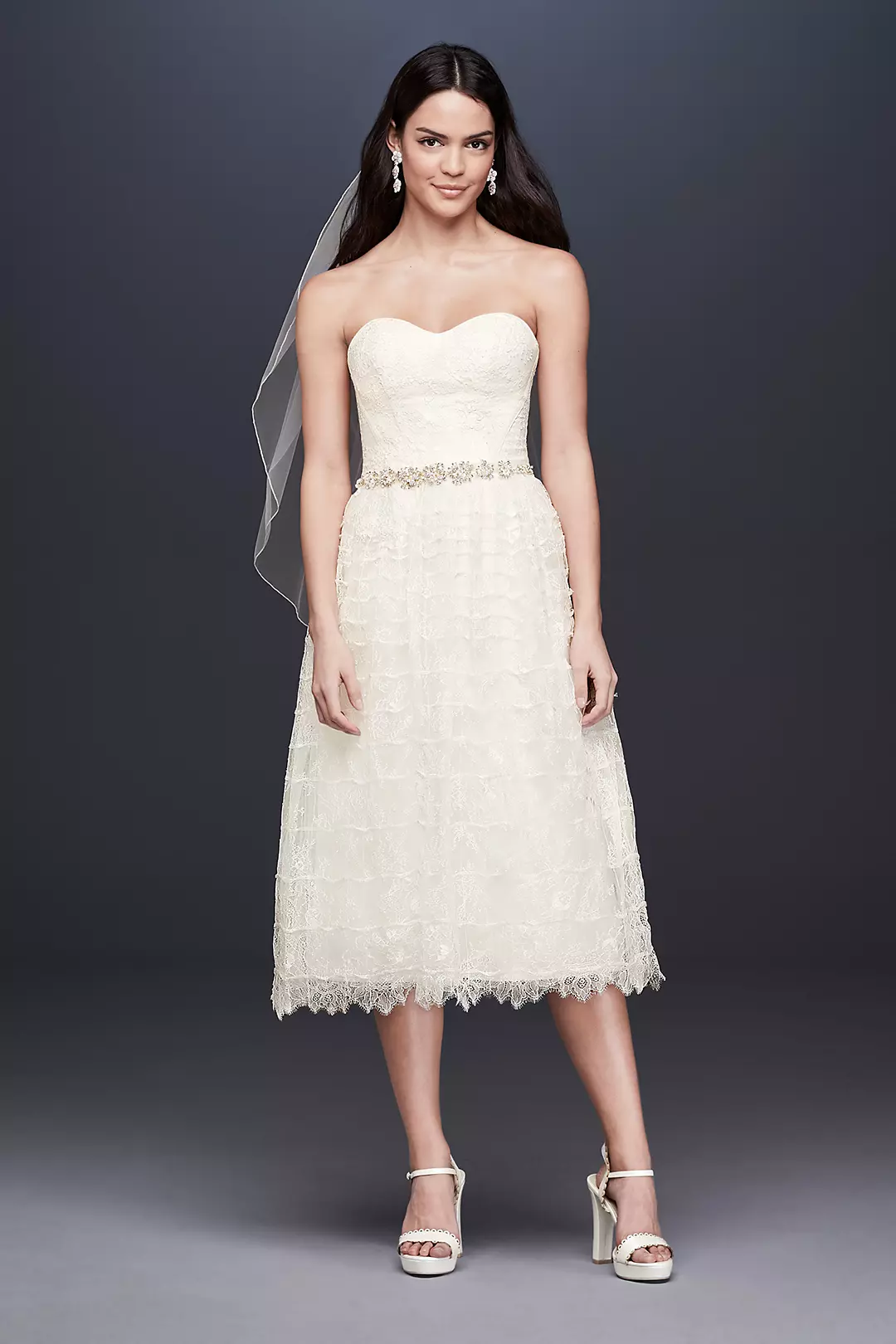 As-Is Short Lace Wedding Dress | David's Bridal