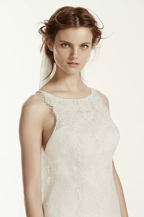 As-Is Lace Wedding Dress with High Neck Image 3
