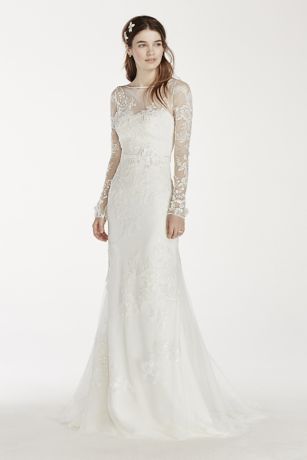 Melissa Sweet Long Sleeved Lace Wedding Dress | David's Bridal