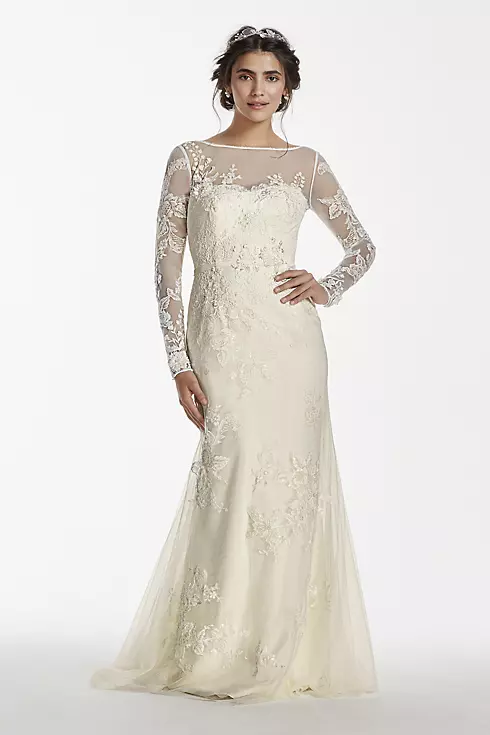 Melissa Sweet Lace Long Sleeve Wedding Dress Image 1