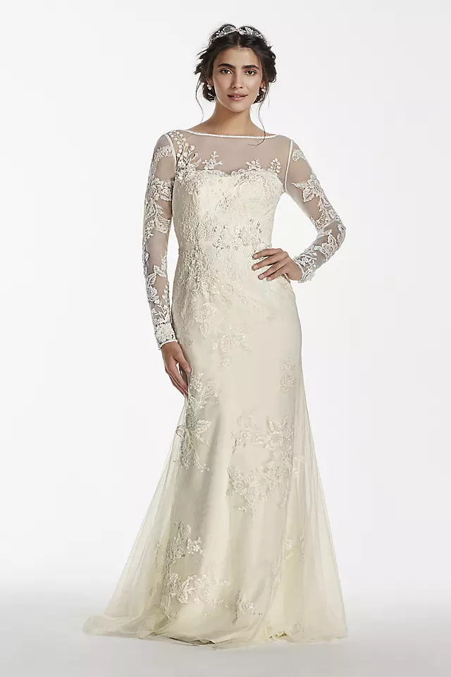 Melissa Sweet Lace Long Sleeve Wedding Dress Image