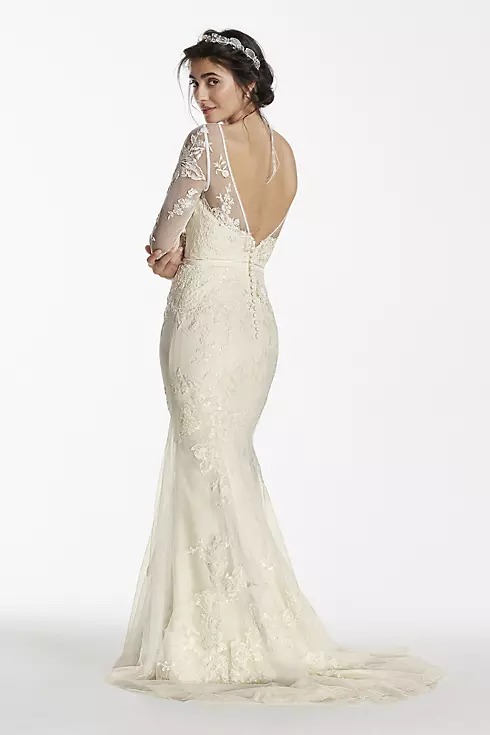 Melissa Sweet Lace Long Sleeve Wedding Dress Image 3