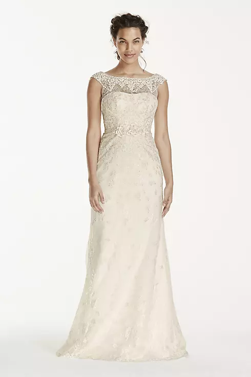 Melissa Sweet Illusion Sleeve Lace Wedding Dress Image 1