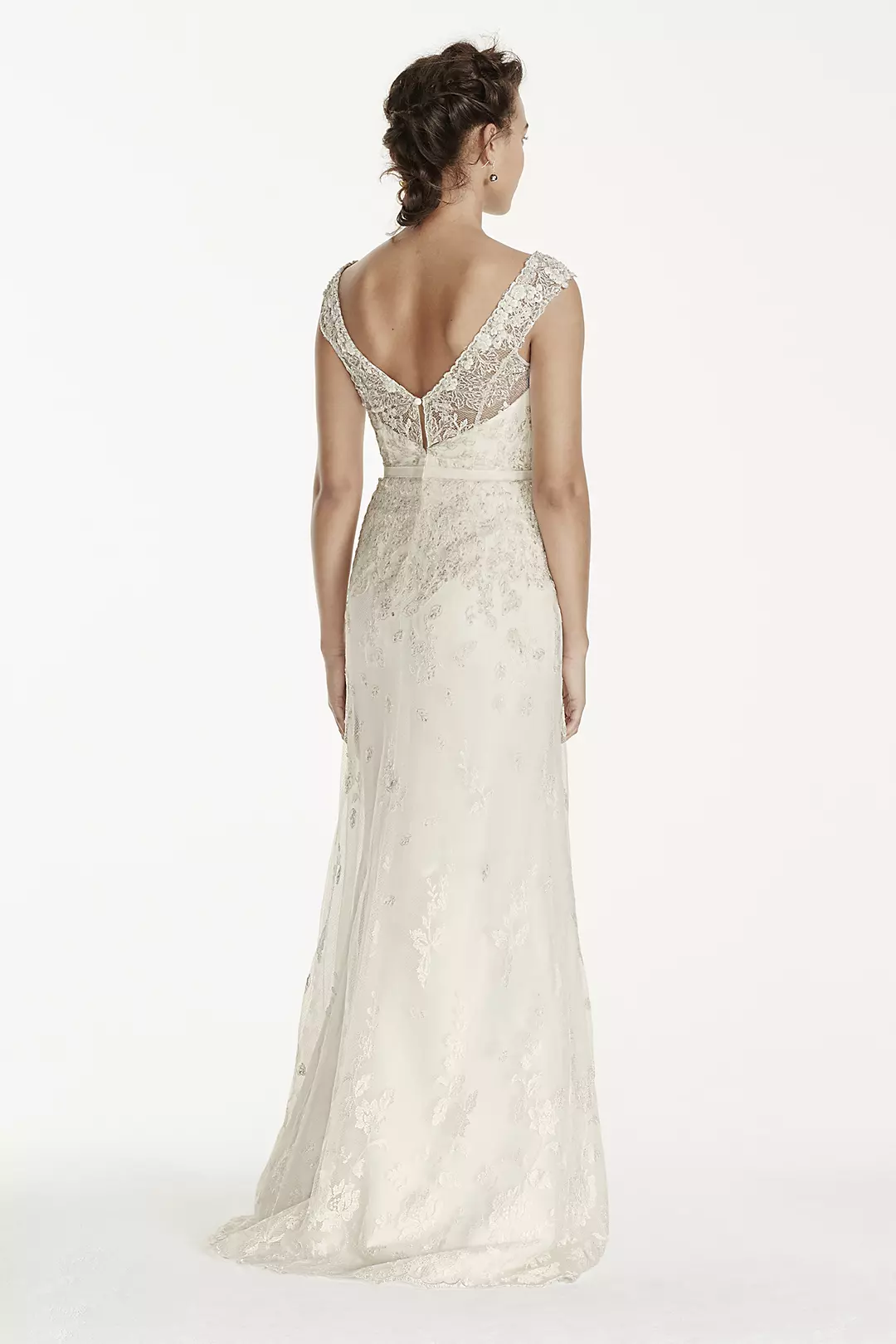 Melissa Sweet Illusion Sleeve Lace Wedding Dress Image 2
