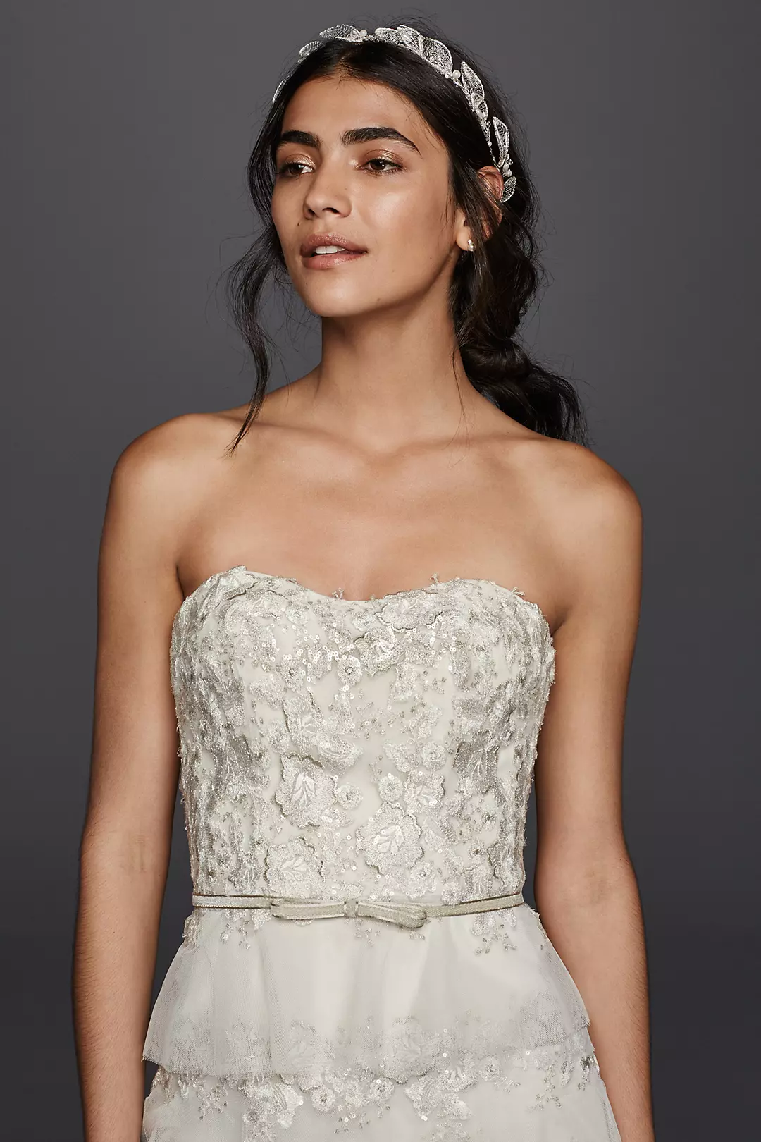 Melissa Sweet Wedding Dress with Tiered Skirt Image 3