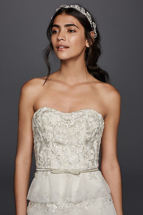 Melissa Sweet Wedding Dress with Tiered Skirt Image 4