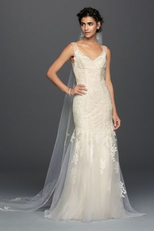 Trumpet Wedding Dress with Tank Straps