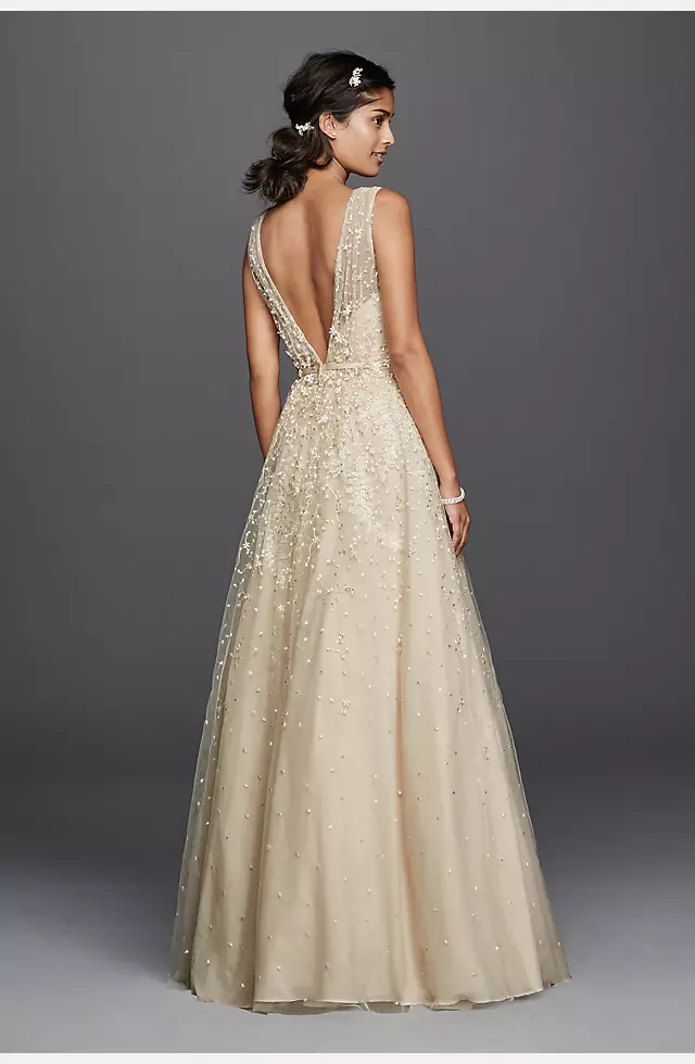 As-Is Wedding Dress with Plunging Neckline Image 2