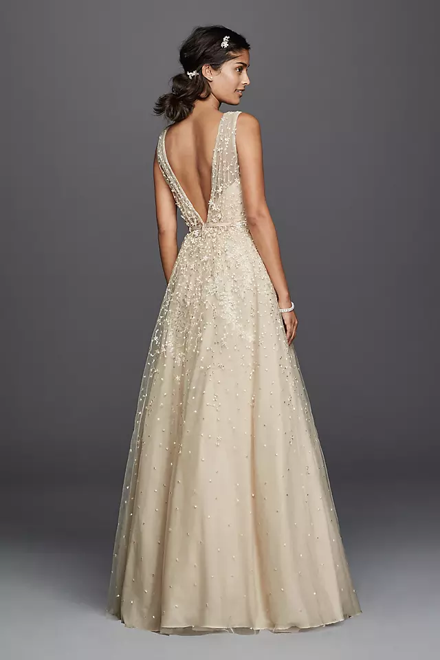 As-Is Wedding Dress with Plunging Neckline Image 2