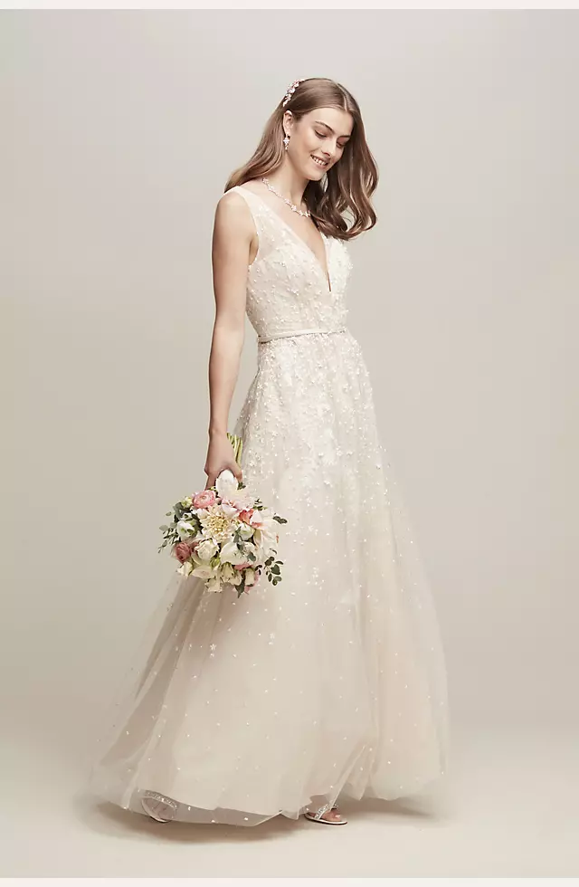 Melissa Sweet Wedding Dress with Plunging Neckline Image 6