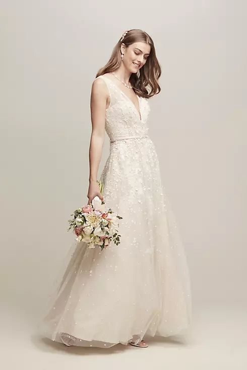 Melissa Sweet Wedding Dress with Plunging Neckline Image 6