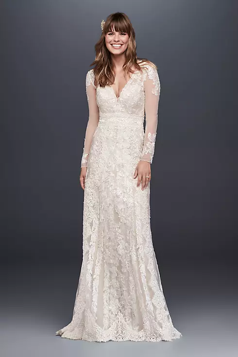 Melissa Sweet  Linear Lace Wedding Dress Image 1