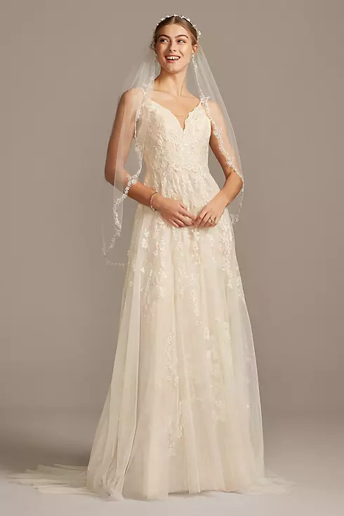 A-Line Wedding Dress with Double Straps Image 1