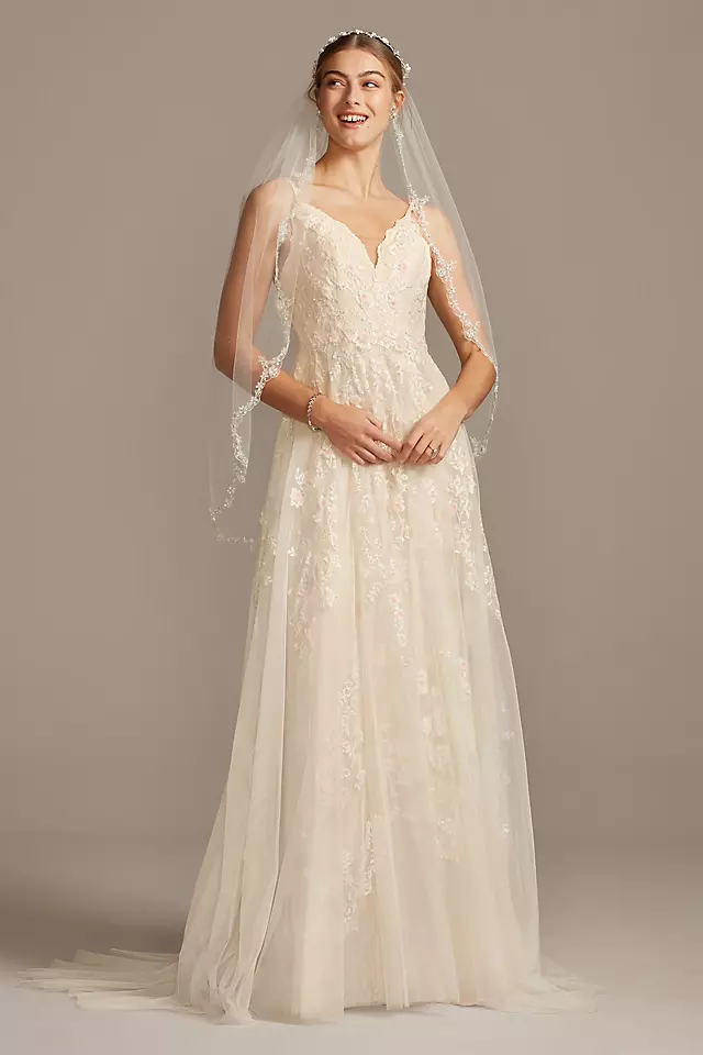 A-Line Wedding Dress with Double Straps Image