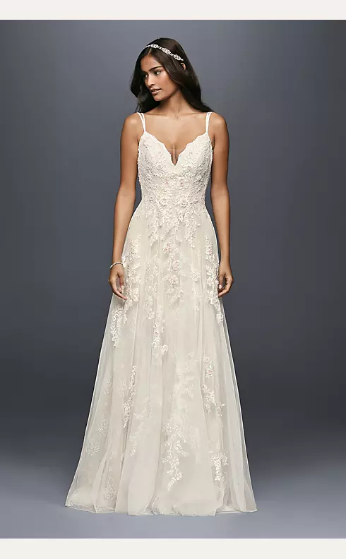 As-Is A-Line Wedding Dress with Double Straps Image 1