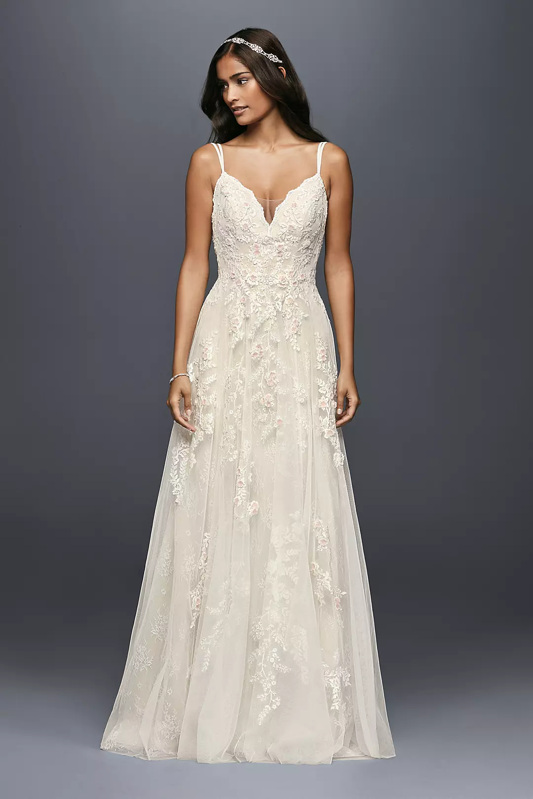 As-Is A-Line Wedding Dress with Double Straps Image