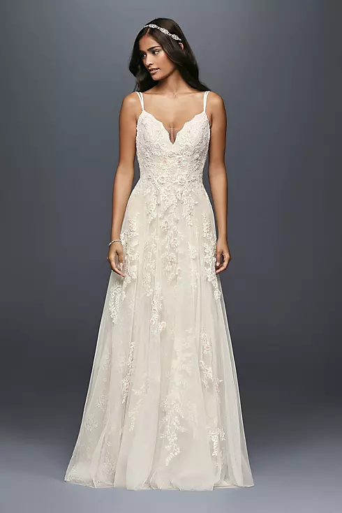 As-Is A-Line Wedding Dress with Double Straps Image 1