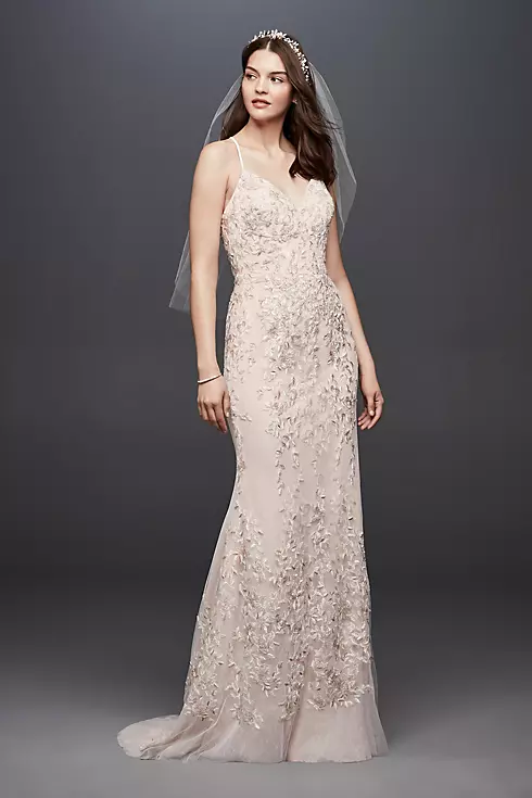 As Is Beaded Lace Sheath Wedding Dress Image 1