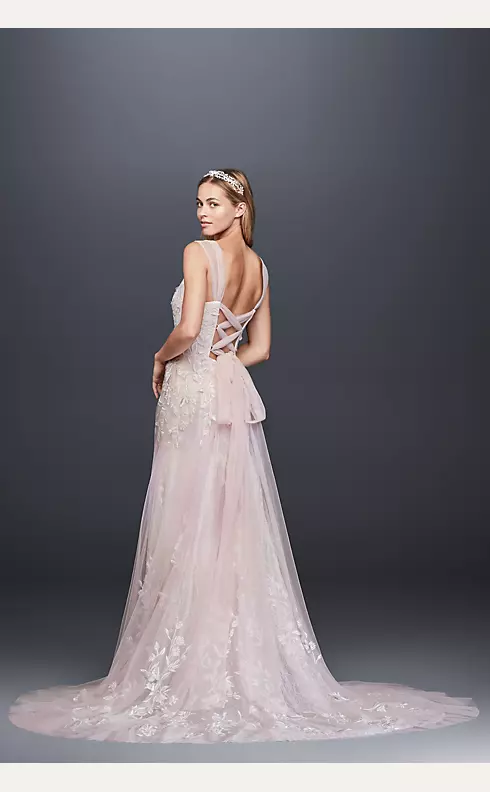 Butterfly Appliqued Tulle A-Line Wedding Dress Image 2