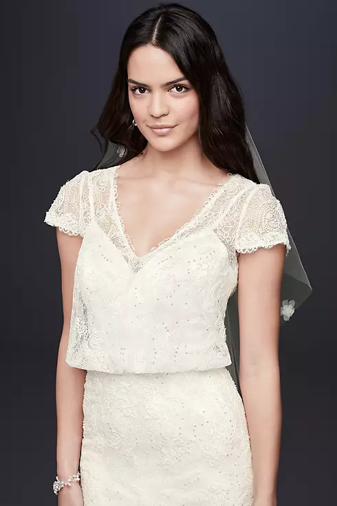 As-Is Beaded Blouson Two-Piece Wedding Dress Image 3