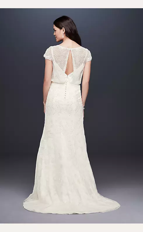 As-Is Beaded Blouson Two-Piece Wedding Dress Image 2