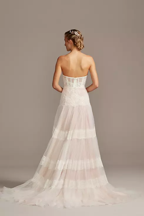 Banded Lace Point D'Esprit Wedding Dress Image 2