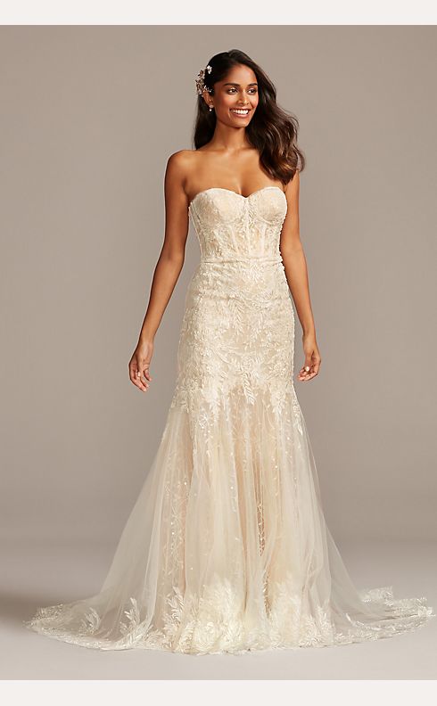Westers Afgrond Algebraïsch Embellished Lace Corset Bodice Wedding Dress | David's Bridal