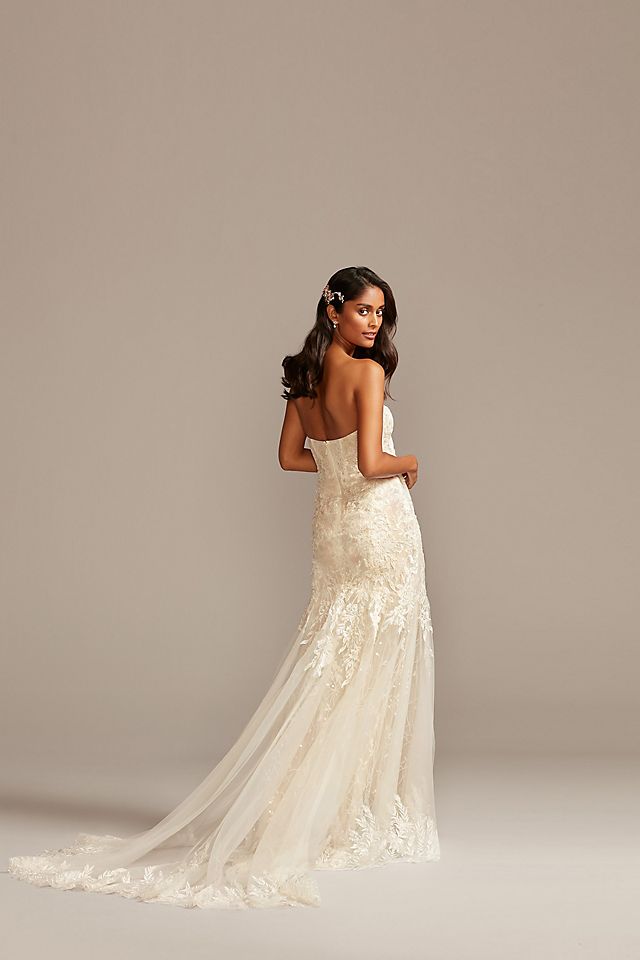 As Is Embellished Lace Corset Wedding Dress Image 2