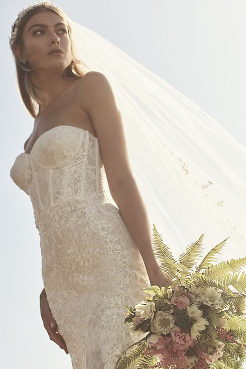 As Is Embellished Lace Corset Wedding Dress Image 5