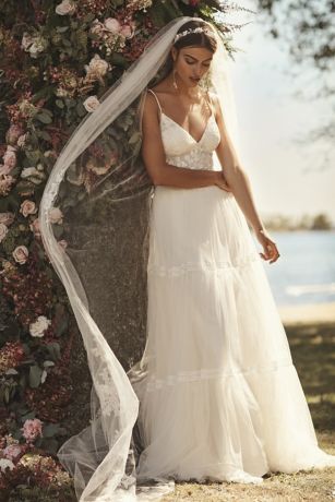 Corset Chiffon Dress From David s Bridal