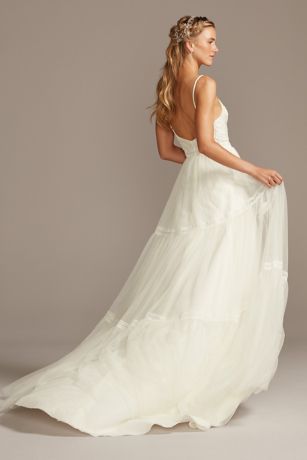 Corset Chiffon Dress From David s Bridal