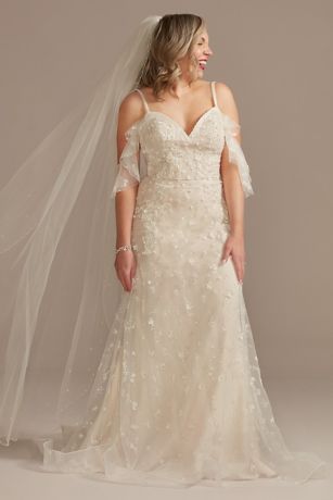 Maelle Flutter Sleeve Wedding Dress - TC403