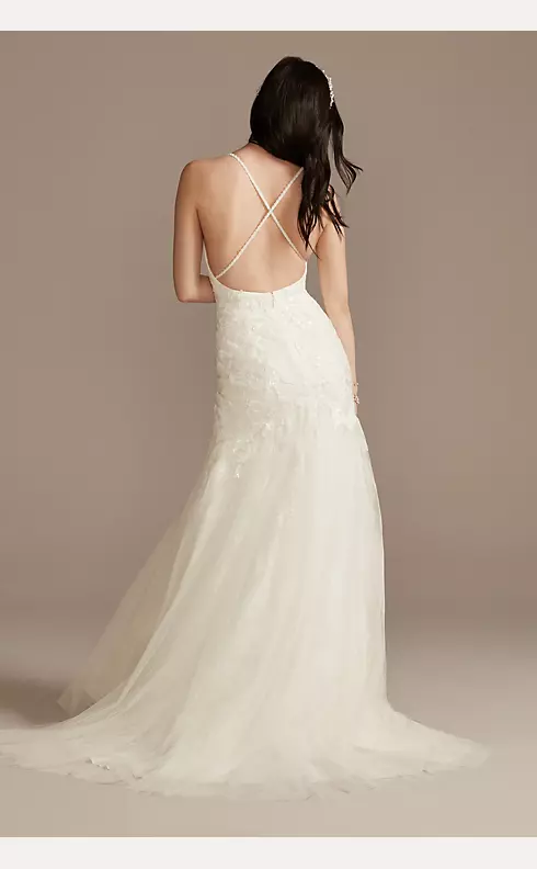 Spaghetti Straps Lace Sheath Wedding Gown – TulleLux Bridal Crowns