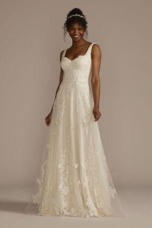 Sweetheart Tank Lace Applique A-Line Wedding Dress