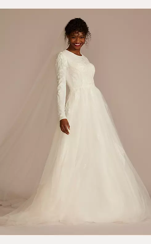 Blush Plus Size Wedding Dress,Modest Long Sleeve lace Wedding Dress  Long  sleeve wedding dress lace, Modest wedding dresses, Wedding dresses lace