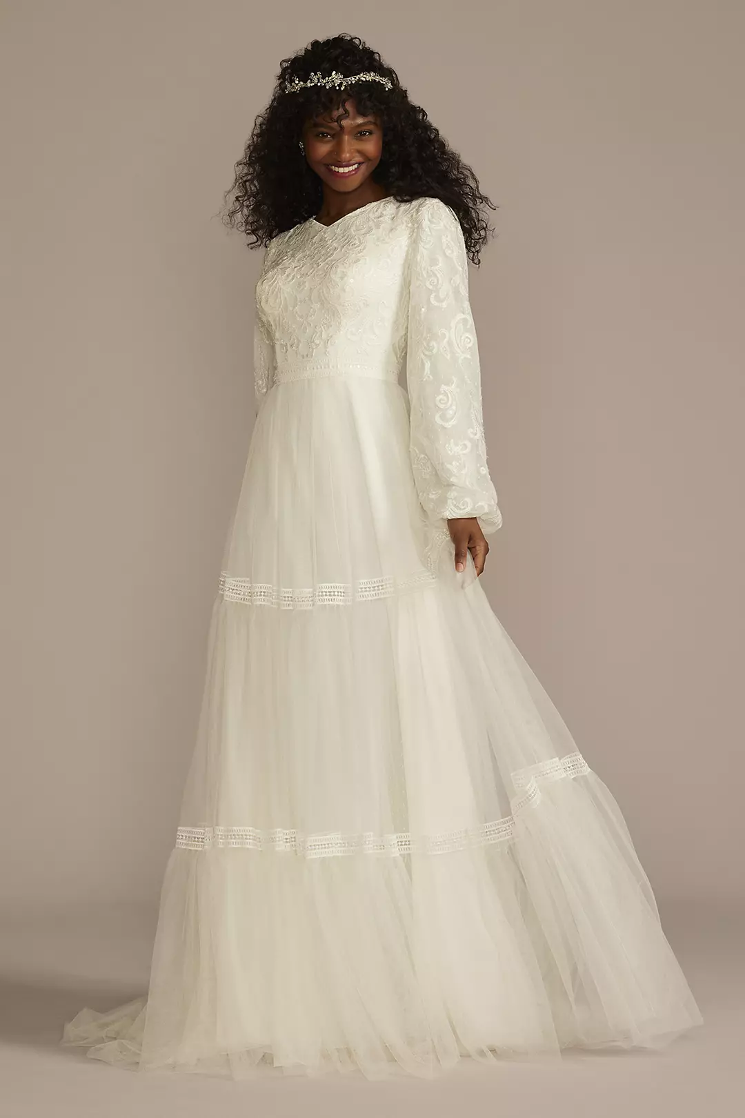 A-line Lace Wedding Dresses, Modest Wedding Dresses A-line Lace Wedding Dresses, Modest Wedding Dresses