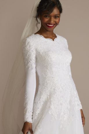 Lace Turtleneck Wedding Dress