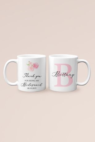 Personalized Thank You Bridesmaid Monogram Mug | David's Bridal, image size:1080x1620