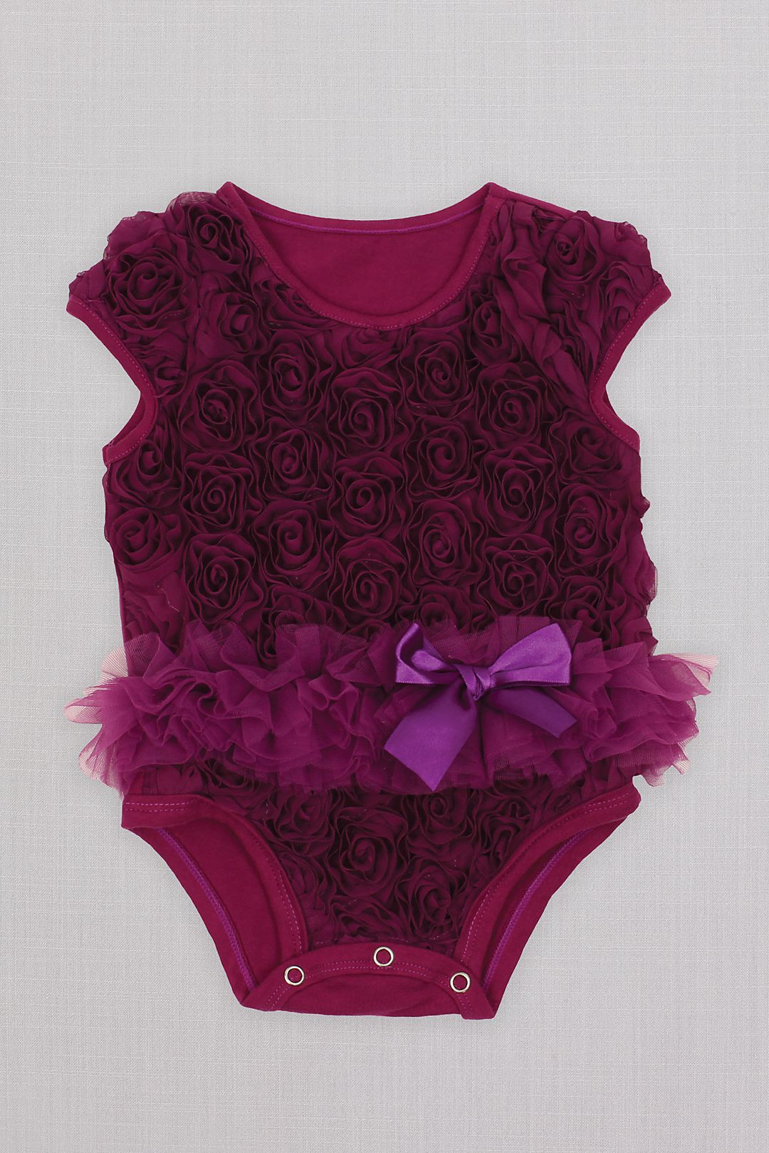 Ribbon Rosette Infant Flower Girl Tutu Bodysuit Image 1
