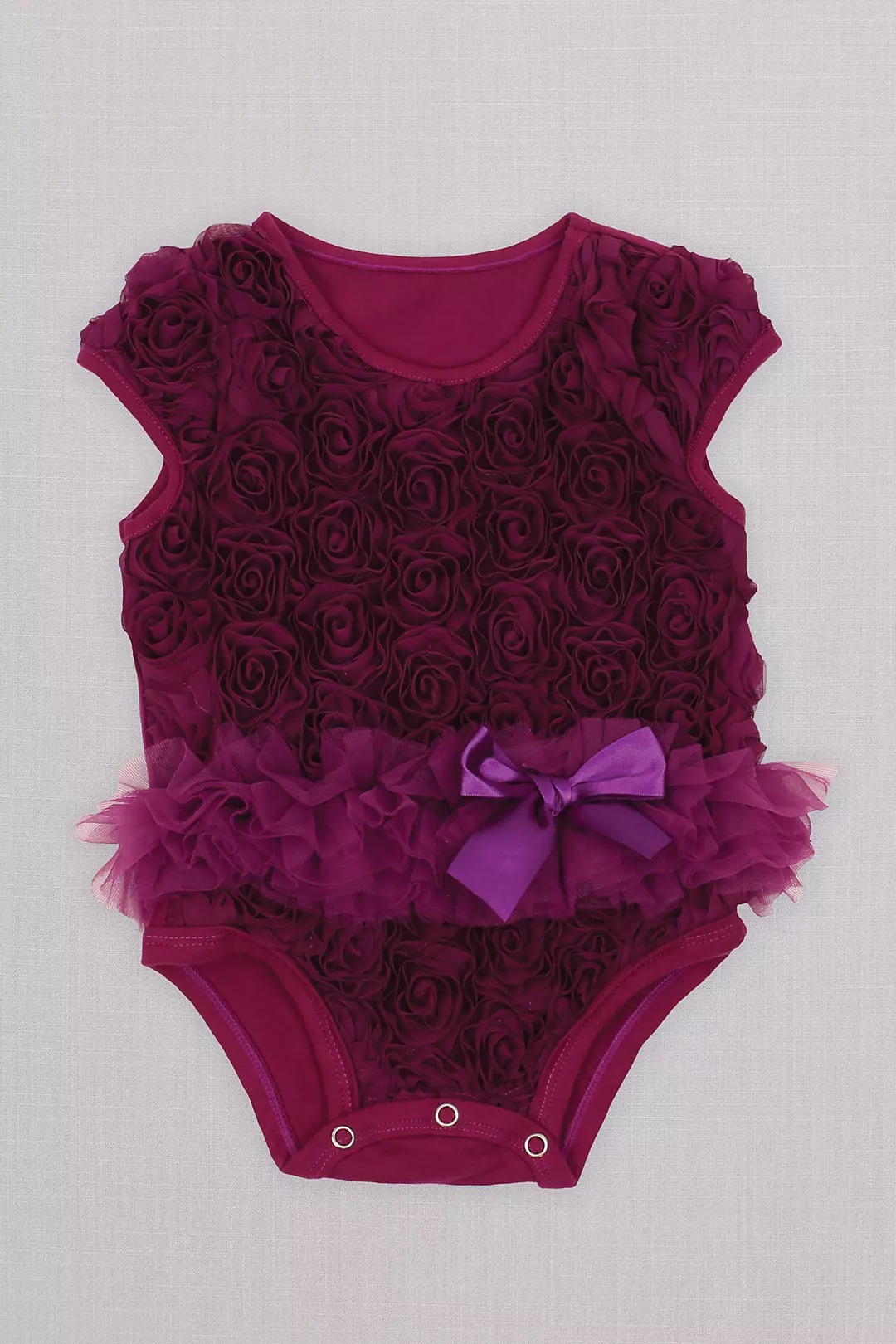 Ribbon Rosette Infant Flower Girl Tutu Bodysuit Image