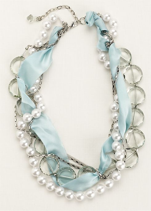 Beaded Silk Wrapped Necklace Image 3